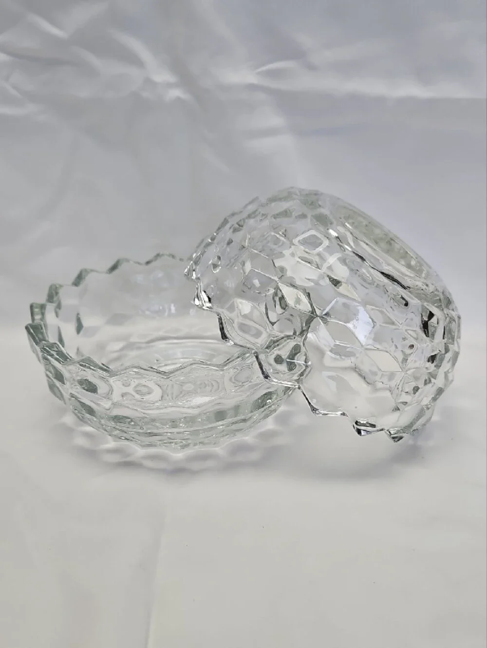 Vintage 1960's Fostoria Clear Glass Fairy Lamp